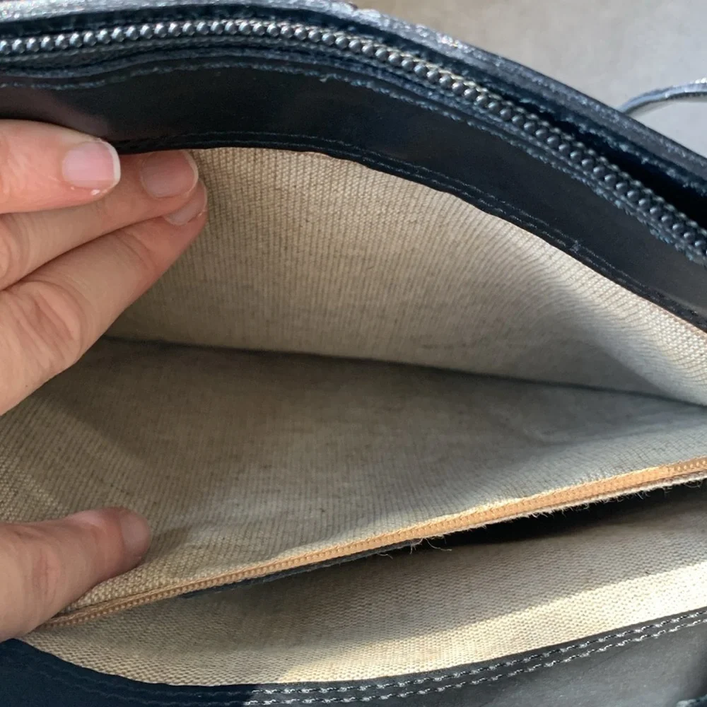 Cristian made in Italy black leather tote bag
